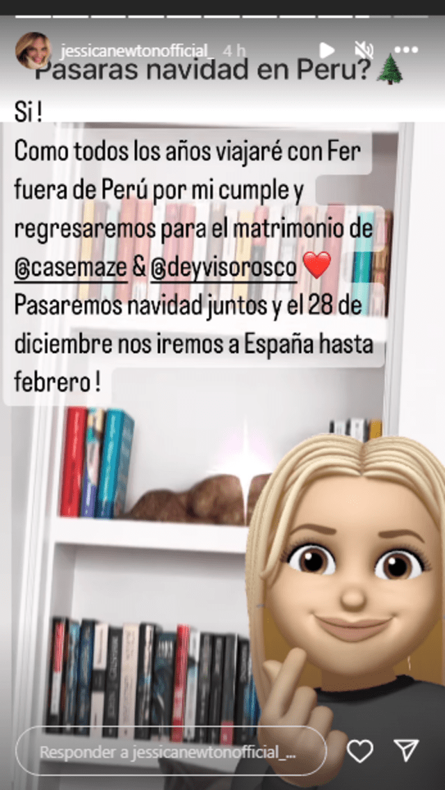  Jessica Newton se pronunció sobre el matrimonio de Deyvis Orosco y Cassandra Sánchez. Foto: Instagram/Jessica Newton 