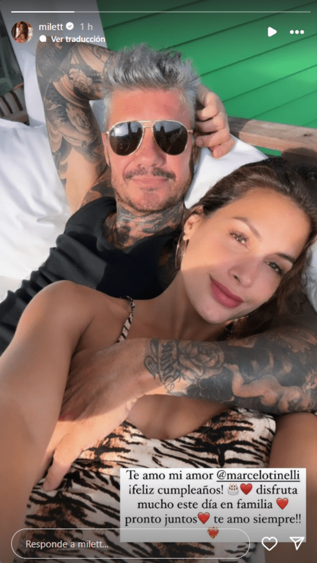  Milett Figueroa saluda a Marcelo Tinelli por su cumpleaños. Foto: Instagram/Milett Figueroa   