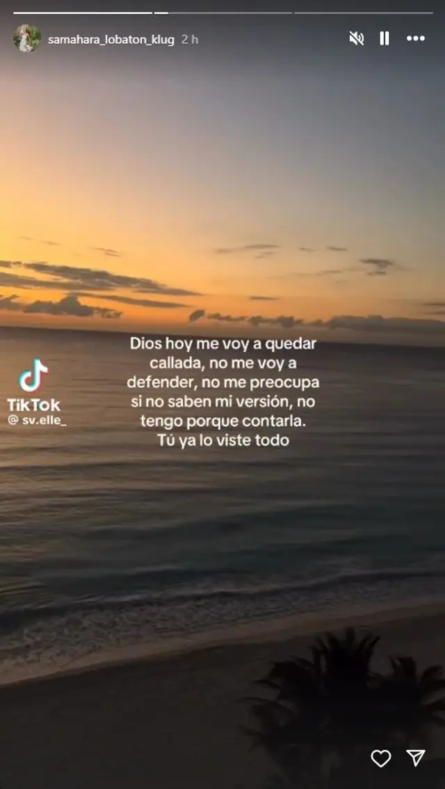 Samahara Lobatón responde en redes.   