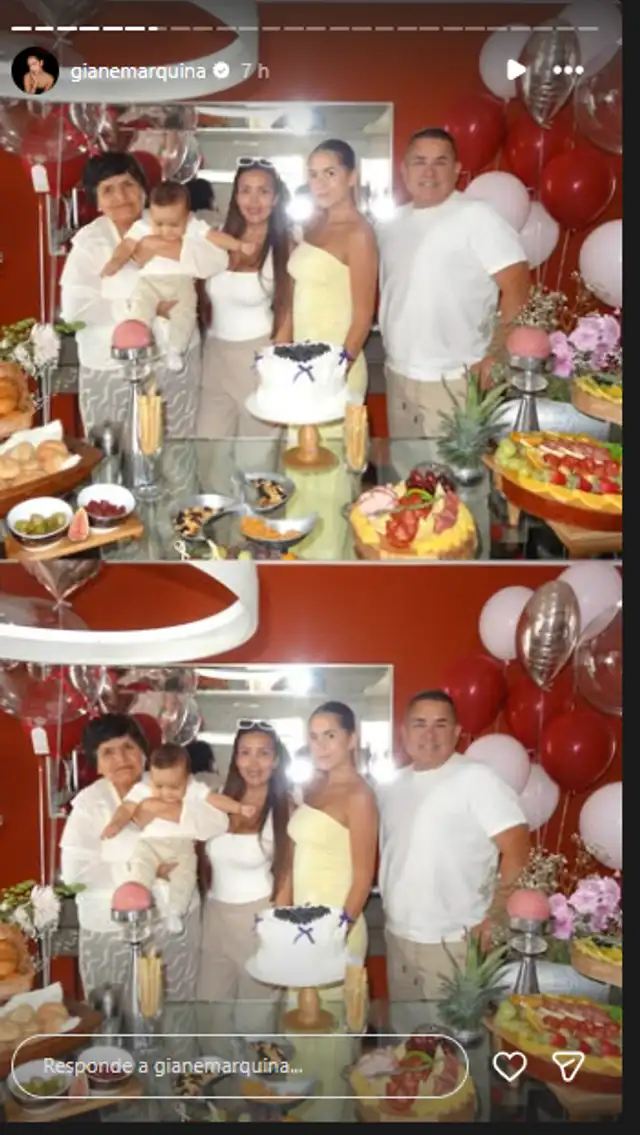 Gianella Marquina y la familia de su padre. Foto: Instagram Gianella Marquina y la familia de su padre. Foto: Instagram