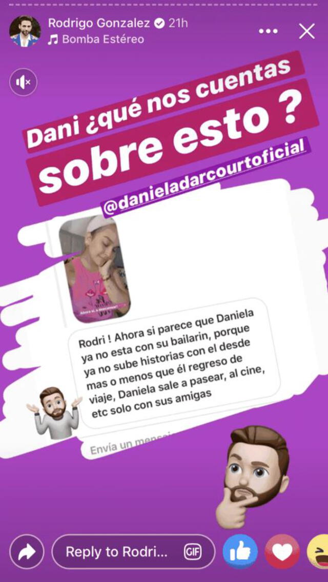 Rodrigo Gonz Lez Instagram Daniela Darcourt Cuenta A Peluch N Toda La