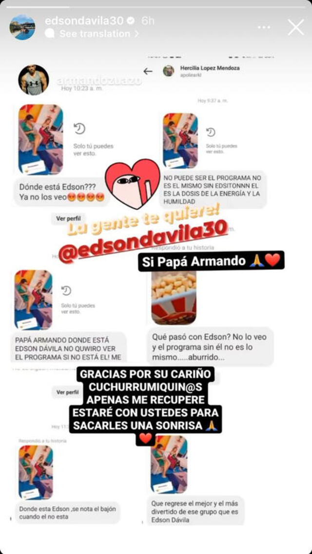 Edson Dávila asegura que volverá pronto a América TV. Foto: Instagram