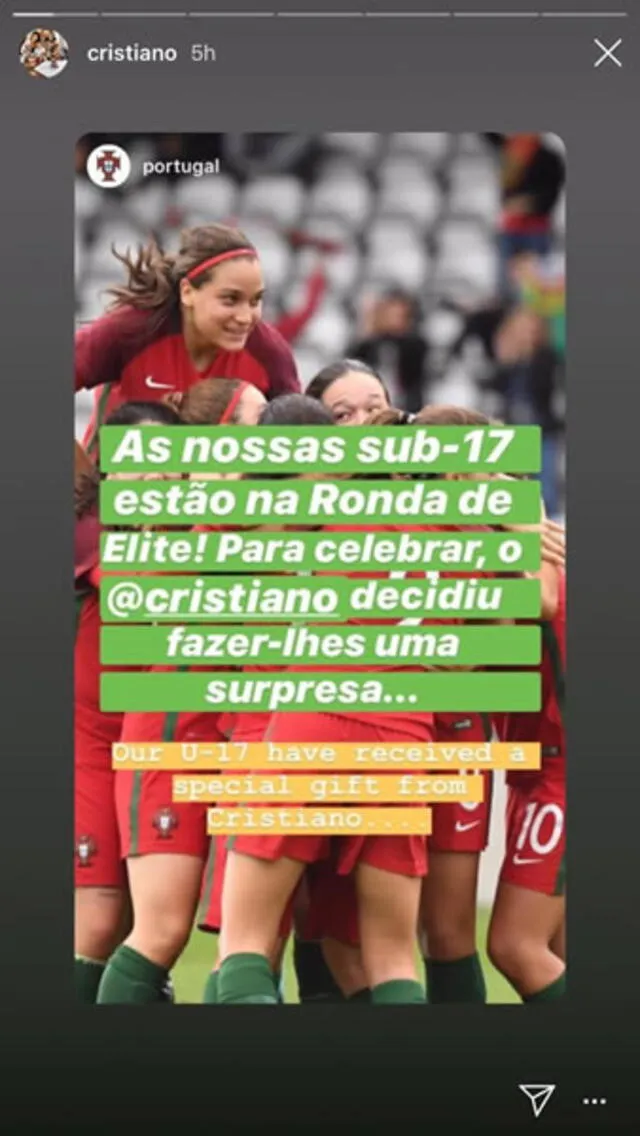 Cristiano Ronaldo: Portugal Femenino Sub-17