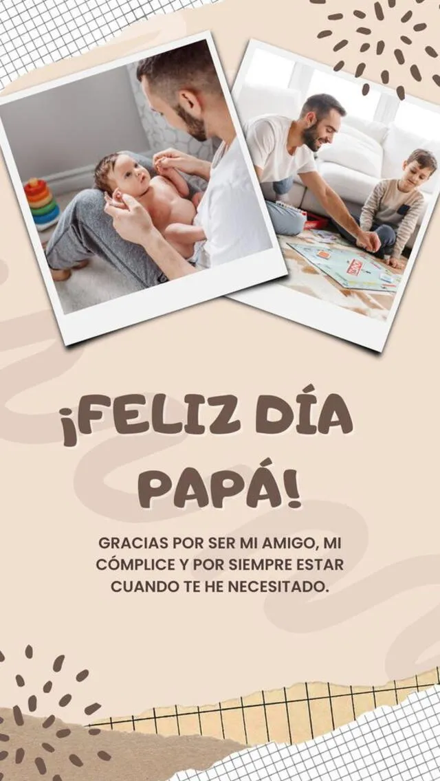  ¡Feliz Día del Padre! Revisa las mejores tarjetas para obsequiar por esta fecha especial. Foto: Pinterest 