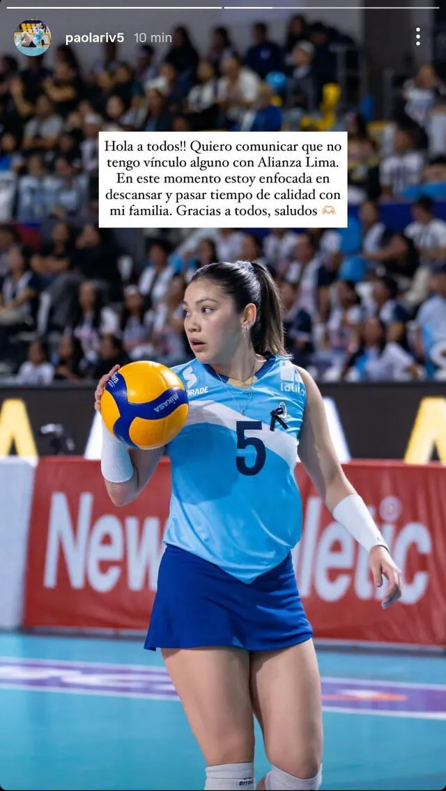 Mensaje de Paola Rivera. Foto: paolariv5/Instagram Mensaje de Paola Rivera. Foto: paolariv5/Instagram