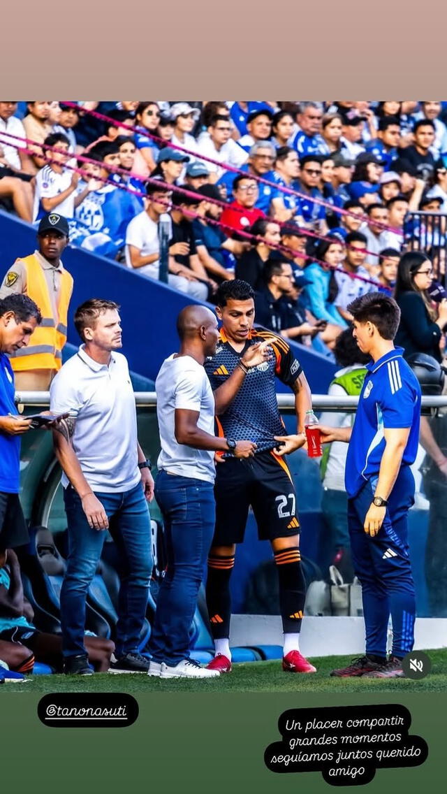  Mensaje del asistente de Cristian Nasuti en Emelec. Foto: Instagram   