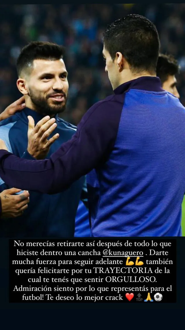 Sergio Agüero y Luis Suárez. Foto: Captura Instagram