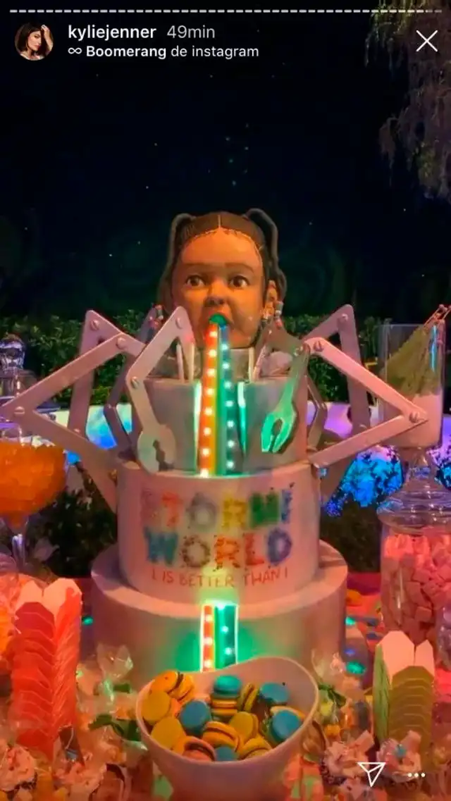 La torta de Stormi, hija de Kylie Jenner. La torta de Stormi, hija de Kylie Jenner.