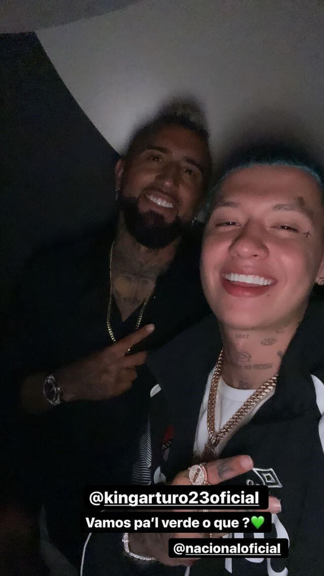 Vidal y Blessd en una fiesta en Miami. Foto: Blessd/Instagram.