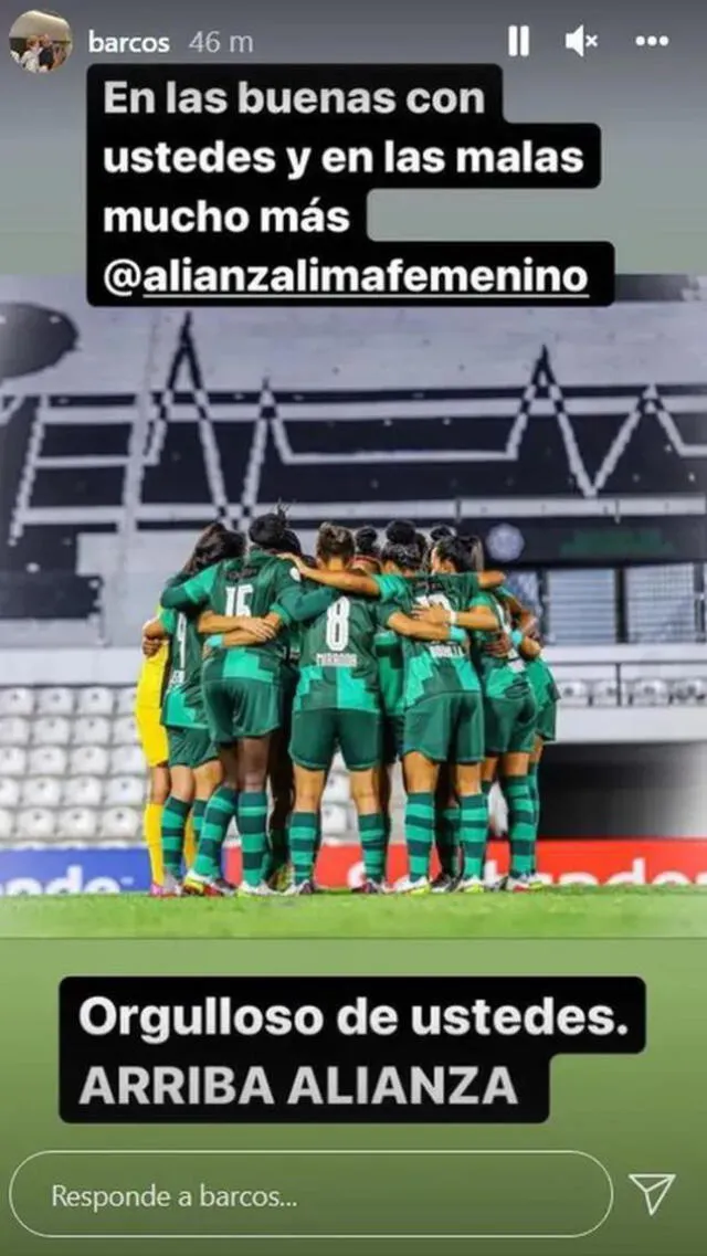 Hernán Barcos compró un equipo de sonido para el equipo femenino de Alianza Lima. Foto: Instagram