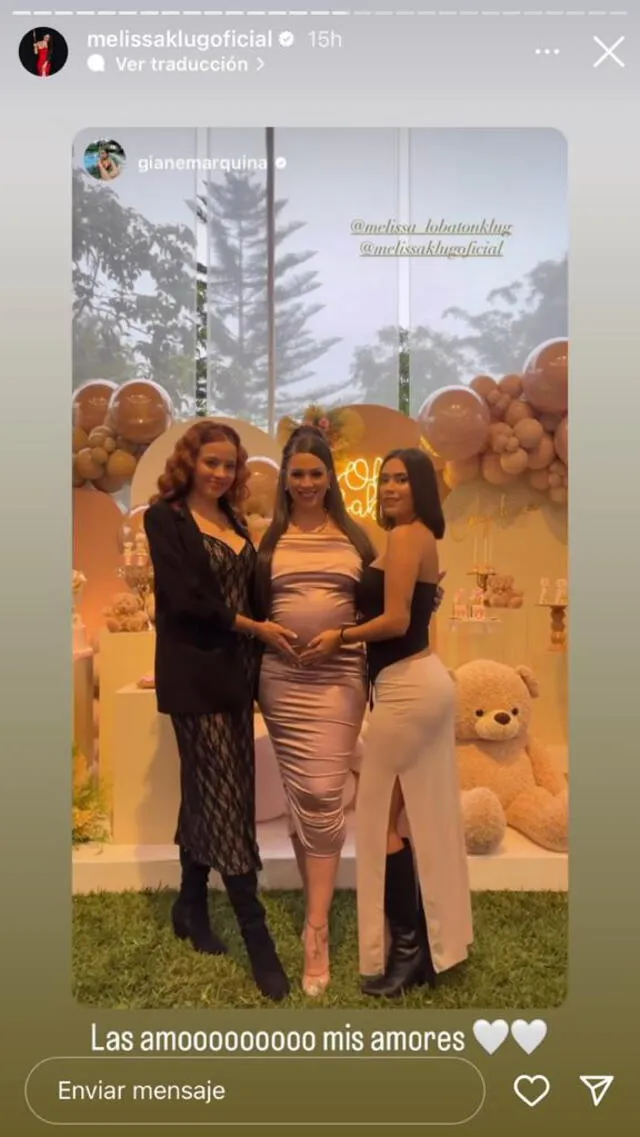  Las hijas de Melissa Klug en el baby shower. Foto: Instagram    