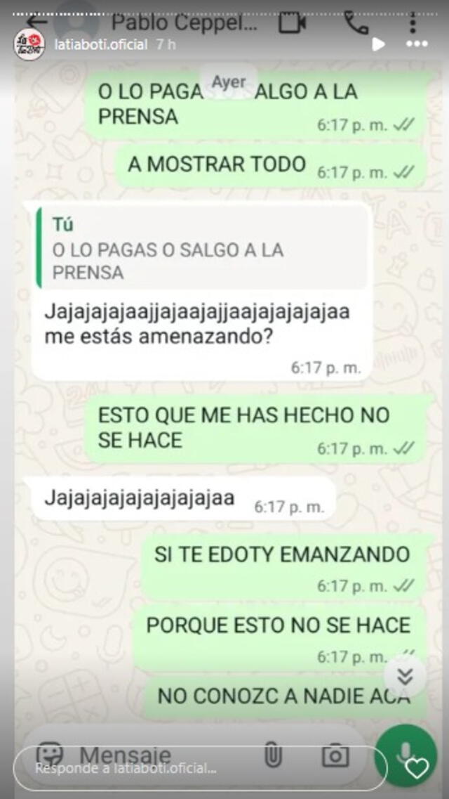 Chats de Pablo Cepellini.   