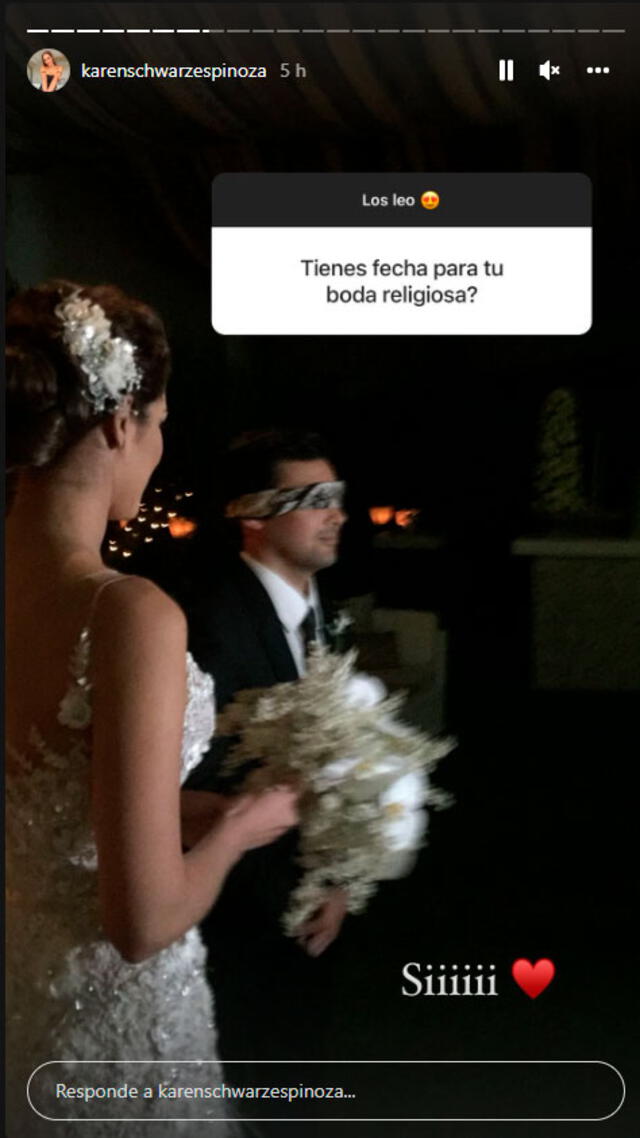 17.4.2022 | Publicación de Karen Schwarz  sobe su próxima boda con Ezio Oliva. Foto: Instagram