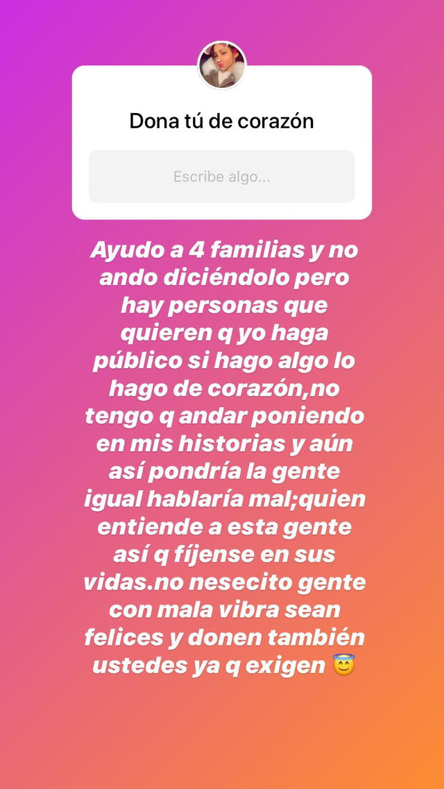 Lesly Castillo responde a críticas en Instagram.