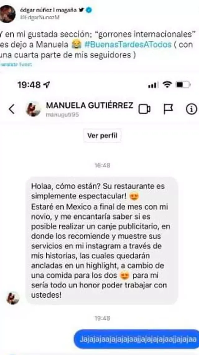 Foto: Captura de Twitter