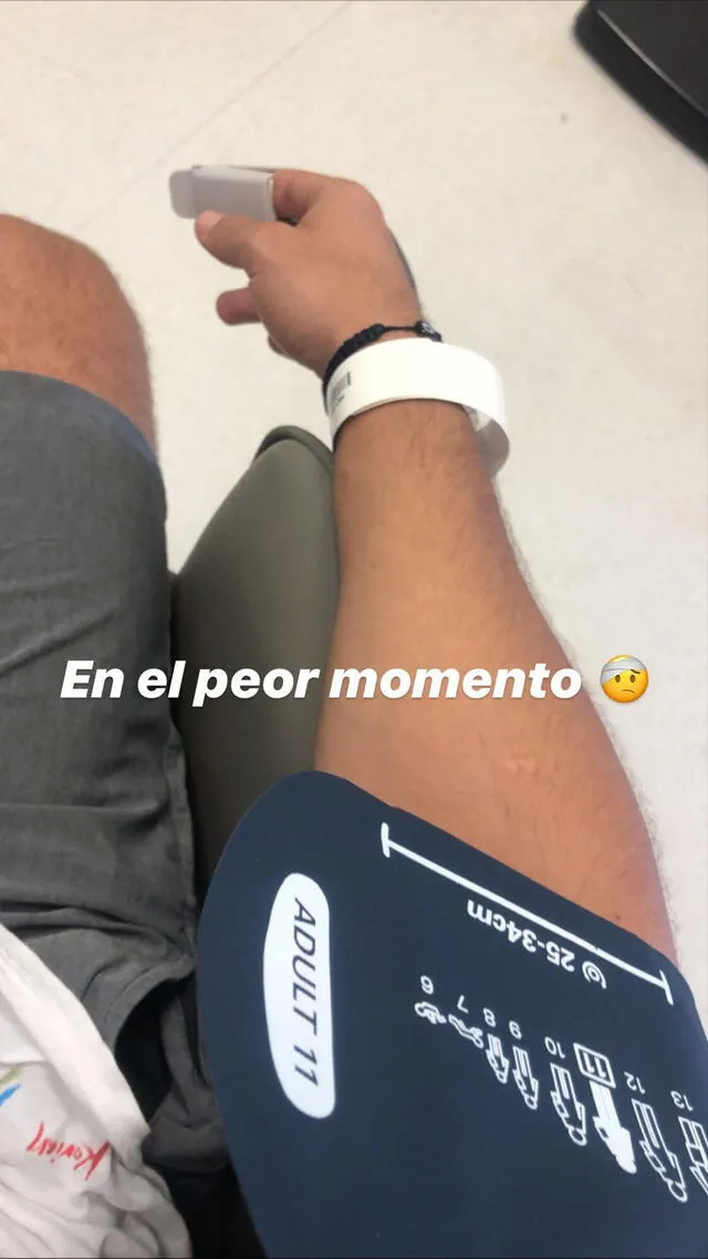 Andrés Wiese publicó en sus historias de Instagram que se encontraba en el hospital.