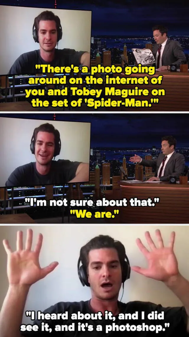 Andrew Garfield en entrevista para The  Tonight Show with Jimmy Fallon