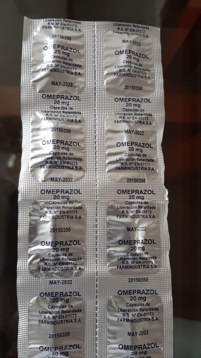 Omeprazol de 20 miligramos. (Foto: Fahorro)