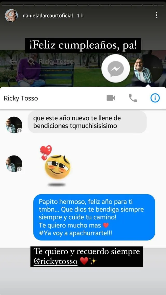 Mensajes a Ricky Tosso. Foto: captura/Instagram