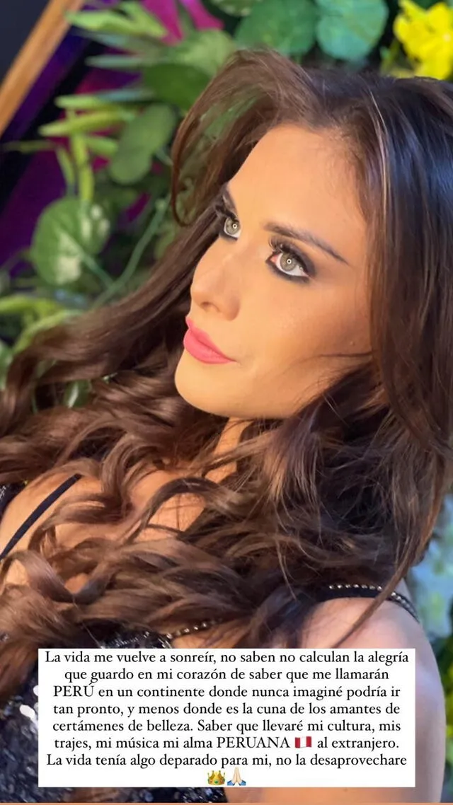  Nathaly Terrones tras ser elegida Miss Tourism World Perú 2023. Foto: Nathaly Terrones/Instagram<br><br>    