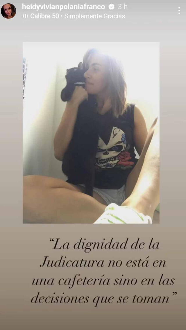 Vivian Polanía se defendió tras la difusión de un polémico clip de ella en el Palacio de Justicia de Cúcuta. Foto: @heidyvivianpolaniafranco/Instagram   