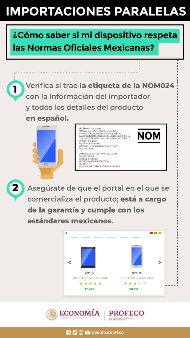  Asegúrate que la caja de tu celular tenga la etiqueta NOM. Foto: Samsung   