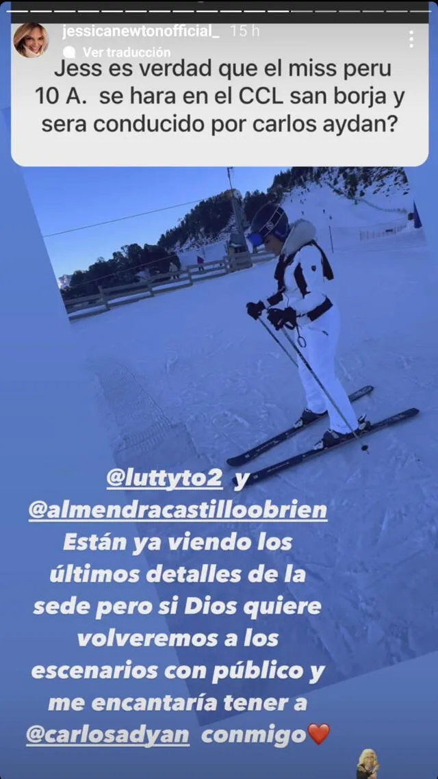 Jessica Newton está pasando sus vacaciones en Andorra. Foto: Instagram / Jessica Newton   
