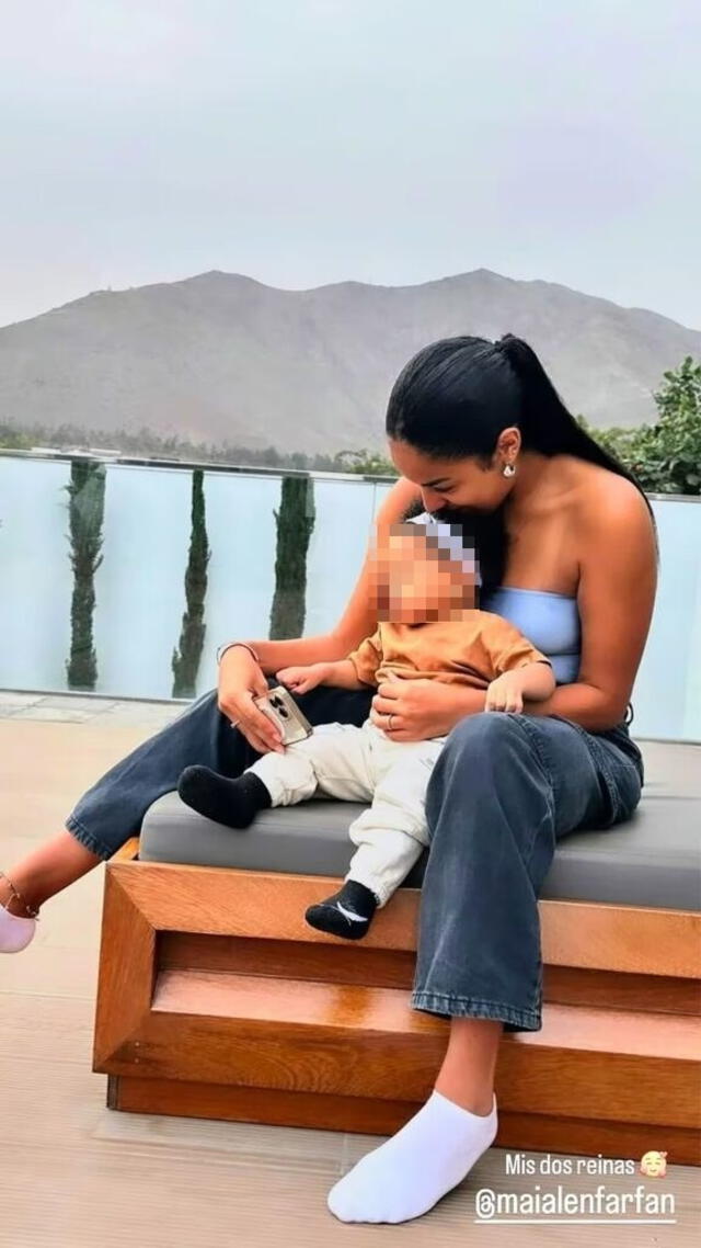  Jefferson Farfán mostró el cariño de hermanas entre sus hija mayor y su cuarta bebé. Foto: Instagram/Jefferson Farfán   