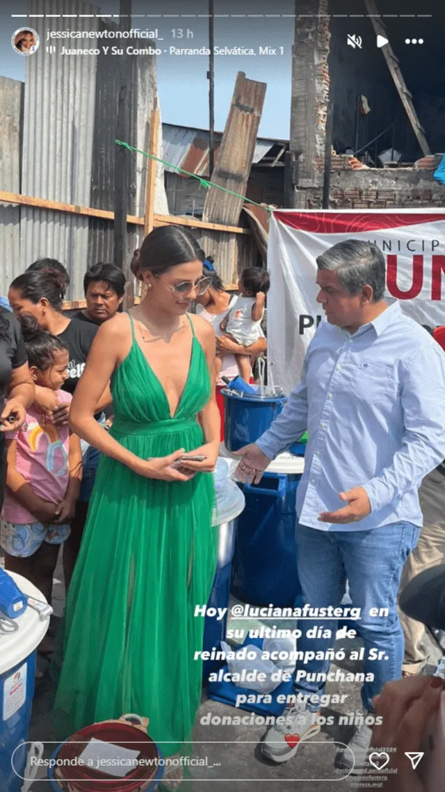  Luciana Fuster se reunió con el alcalde de Punchana para poder cumplir con su labor social. Foto: captura    