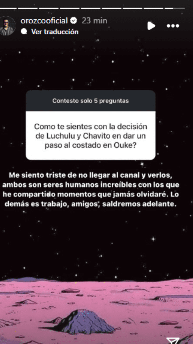  Carlos Orozco se pronunció sobre renuncia del 'Chavo'. Foto: Carlos Orozco/Instagram   