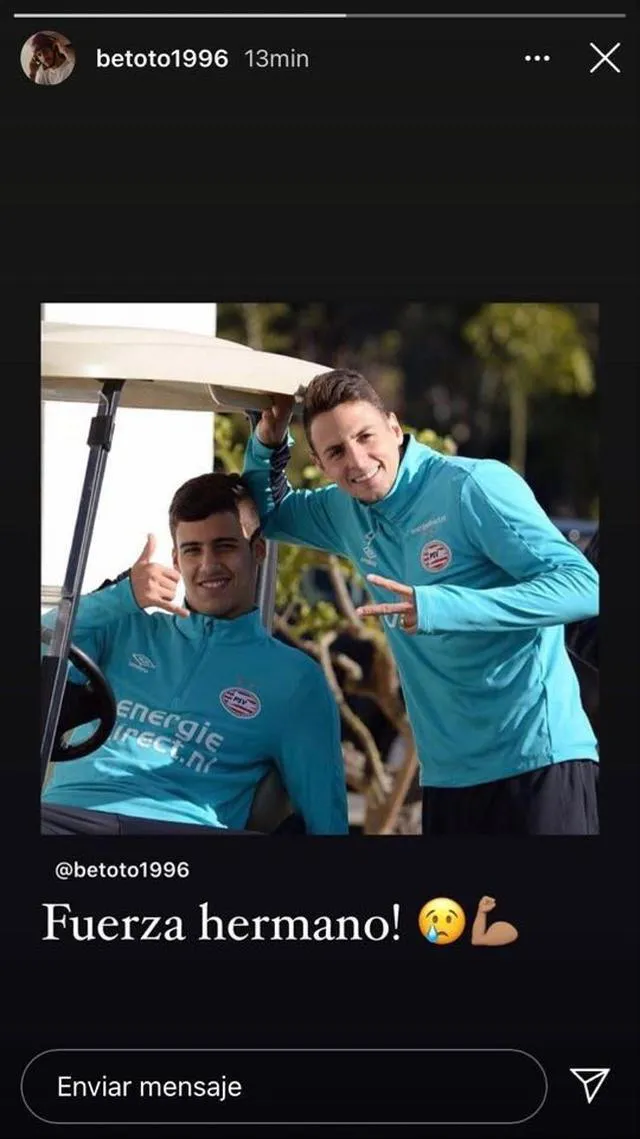 Ambos jugadores coincidieron en el PSV en 2017. Foto: Instagram Beto da Silva