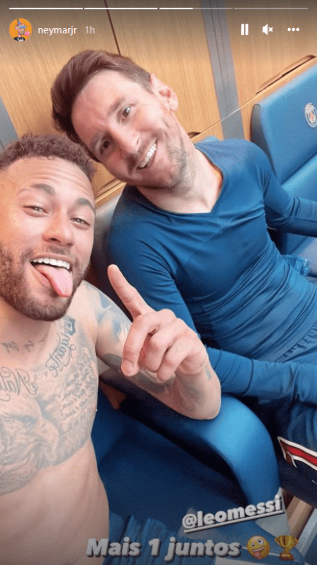 Ney y Leo. Foto: Instagram Neymar