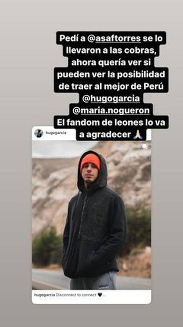 Nicola Porcella pide a Televisa que contraten a Hugo García para Guerreros 2021. Foto: captura Instagram