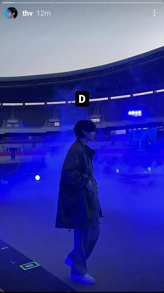 Taehyung a dos días del concierto PTD on stage Seúl. Foto: Instagram