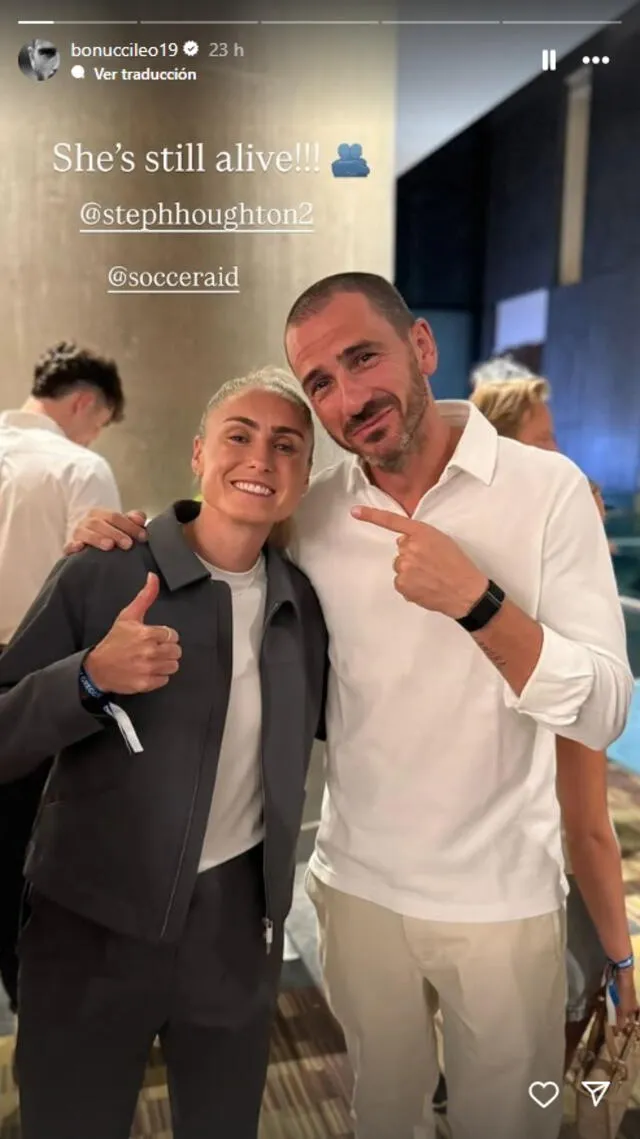 Así se pronunció Bonucci en sus redes sociales. Foto: captura de Instagram   