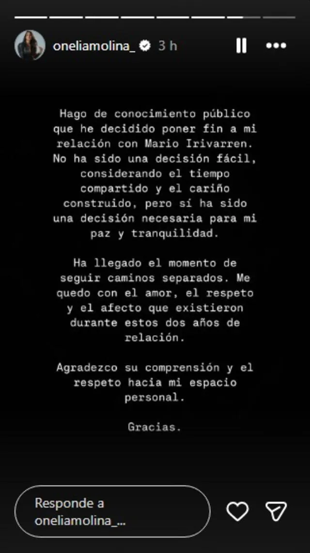  Comunicado de Onelia Molina   