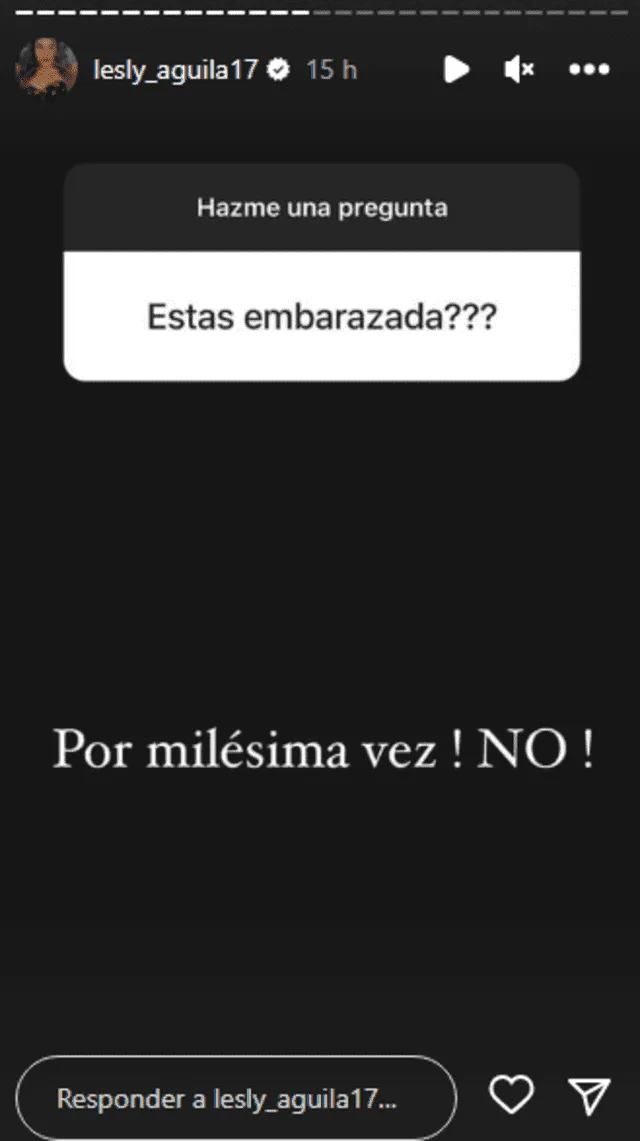  Lesly Águila desmiente estar embarazada. Foto: Instagram    