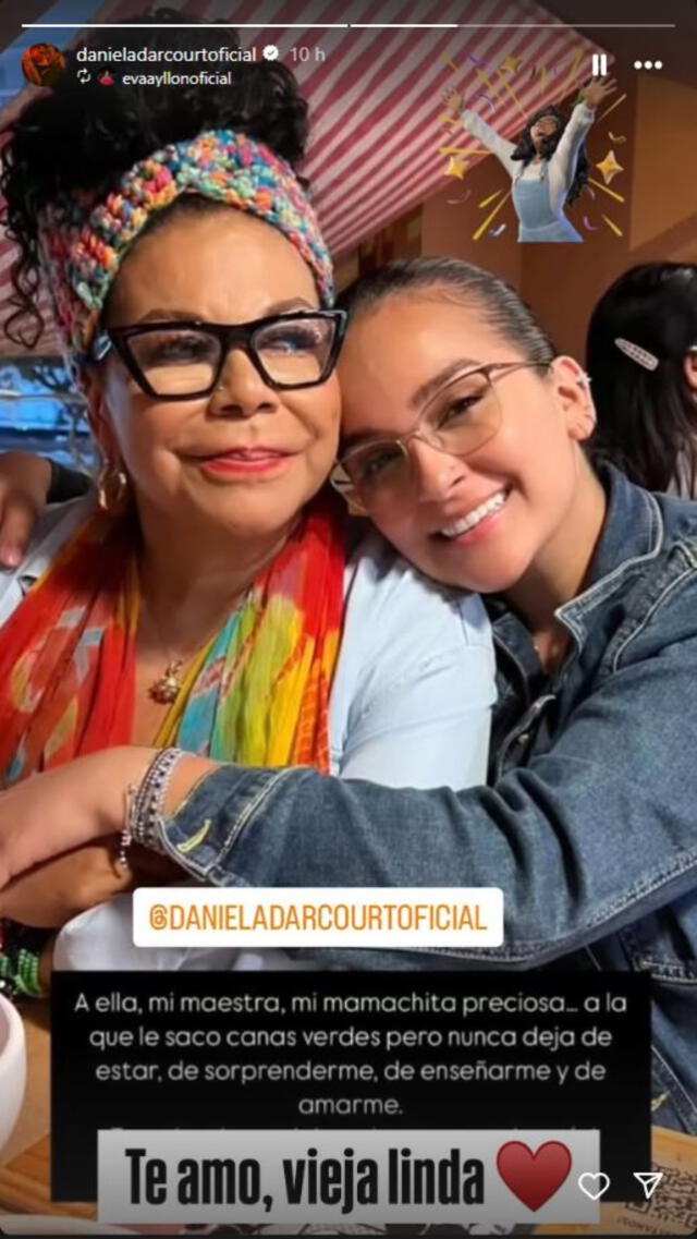 Mensaje de Daniela Darcourt. Captura: Instagram Mensaje de Daniela Darcourt. Captura: Instagram