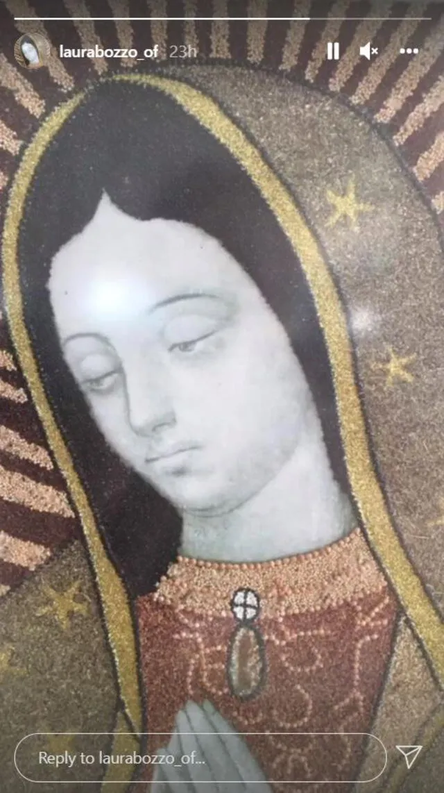 Laura Bozzo compartió una imagen de la Virgen de Guadalupe en redes sociales. Foto: captura de Instagram/Laura Bozzo