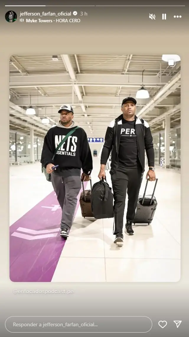  Jefferson Farfán parte rumbo a Argentina. Foto: Captura Instagram   