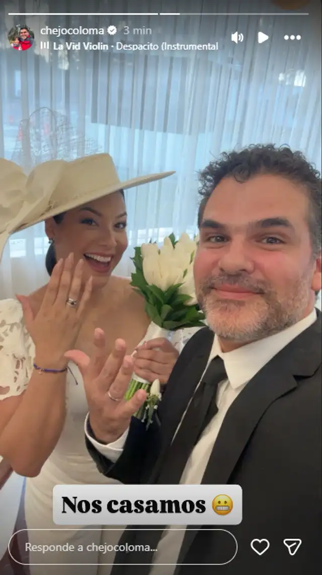 Sergio Coloma revela imagen exclusiva de su boda con Natalia Salas. Foto: captura Instagram   