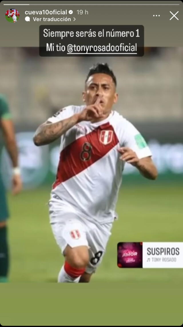  Christian Cueva publicó esta storie como indirecta a Marisol. Foto: Instagram/Christian Cueva   