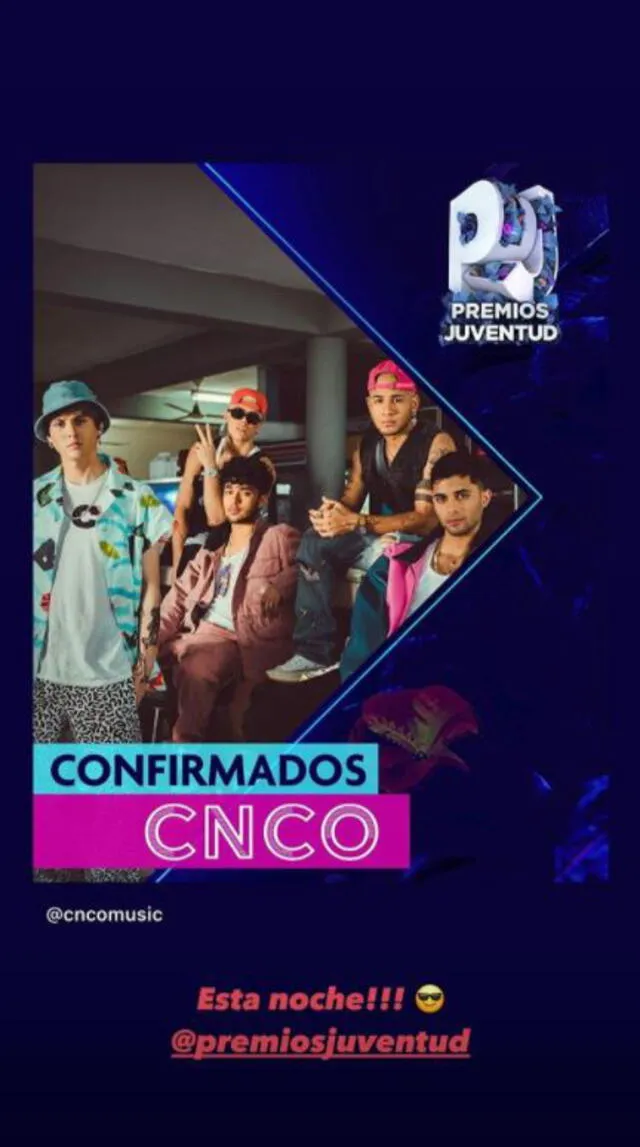 CNCO en los Premios Juventud