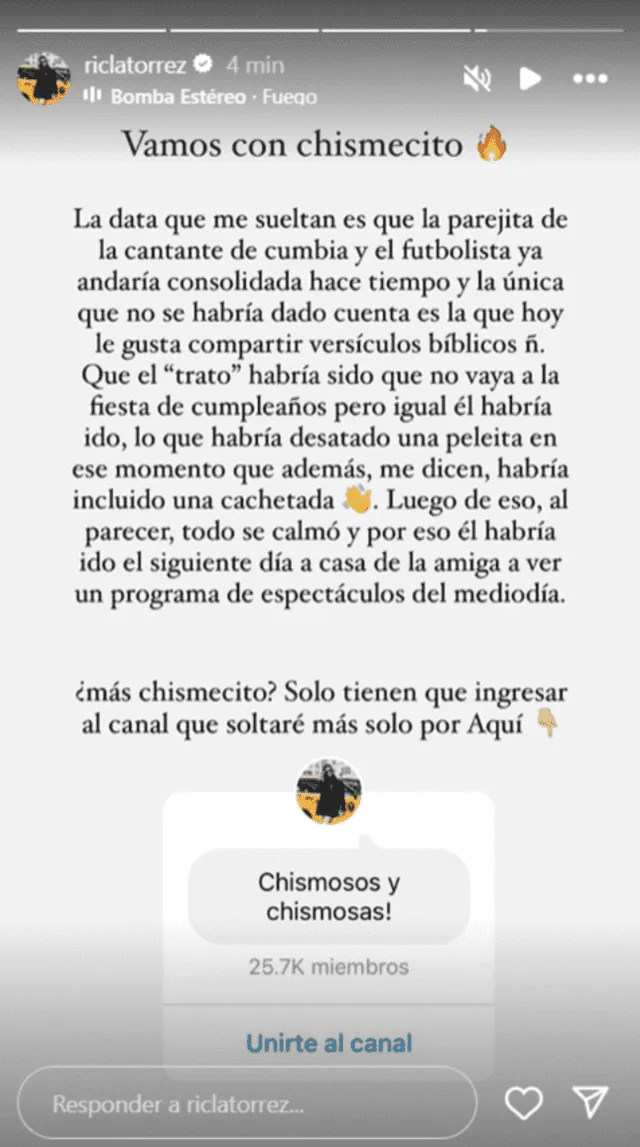 Ric La Torre contó información desconocida sobre lo ocurrido en la fiesta de cumpleaños de Pamela Franco. Foto: Ric La Torre/Instagram   