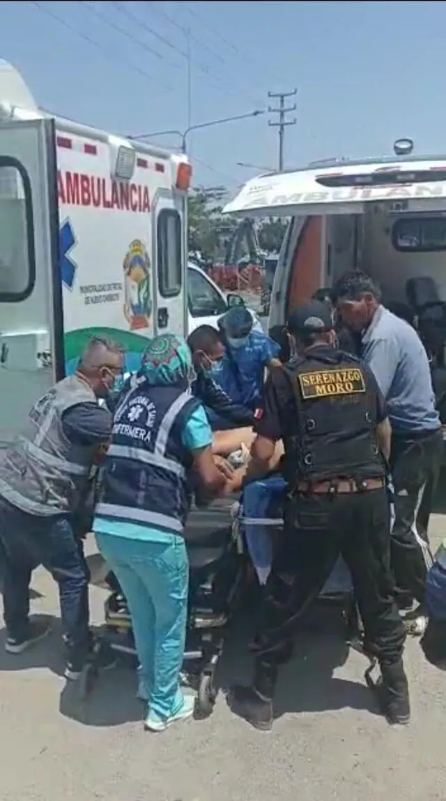 Paciente de 17 años fue auxiliado y llegó al nosocomio. Foto: Seguridad Ciudadana Nuevo Chimbote