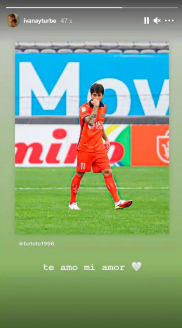 Ivana Yturbe se emocionó por el gol de Beto Da Silva. Foto: Ivana Yturbe / Instagram