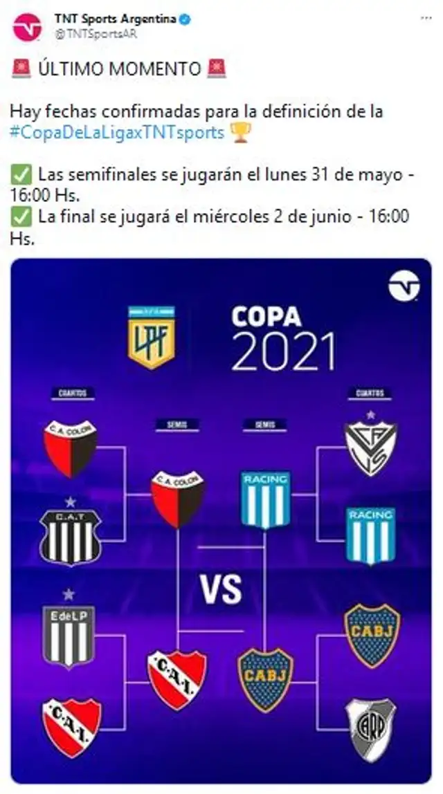 Copa de la Liga Profesional ya tiene fechas confirmadas para la ...