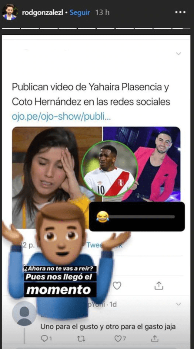La respuesta de Rodrigo González a Yahaira Plasencia.
