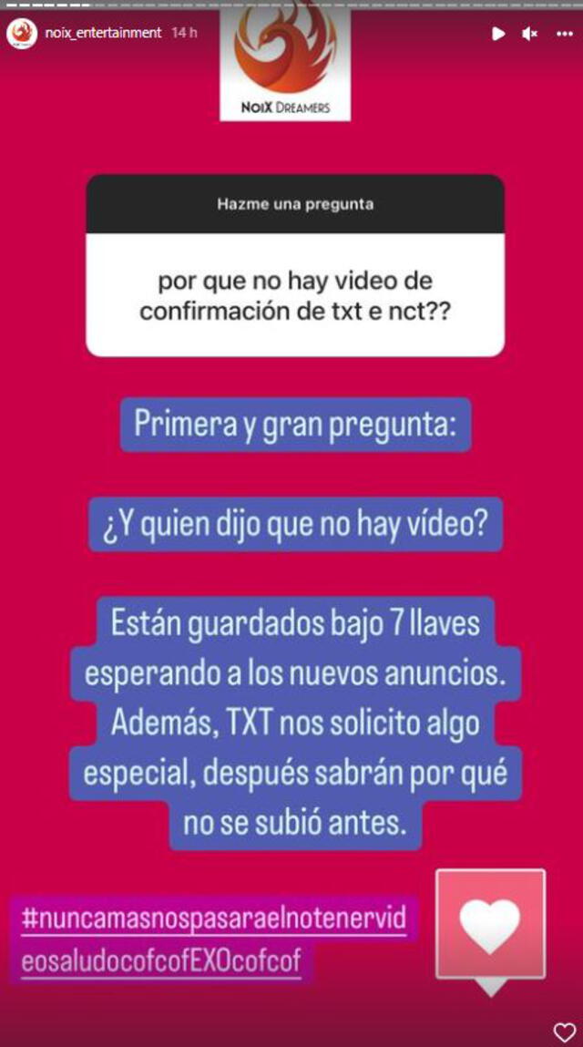 ¿Qué pasó con los videos de NCT y TXT para Music Bank Chile? Foto: Noix/Instagram