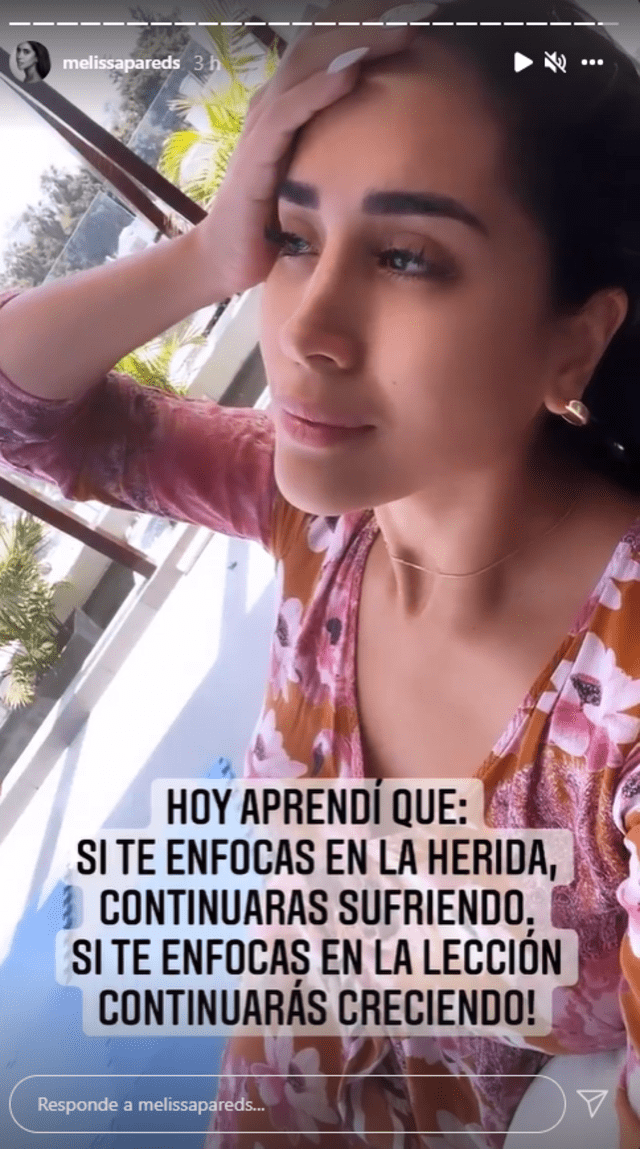 Melissa Paredes envía mensajes de reflexión tras ampay. Foto: Melissa Paredes/Instagram